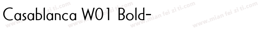 Casablanca W01 Bold字体转换